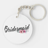 Porte-clés Calligraphie simple pour demoiselle d'honneur de m (Dos)