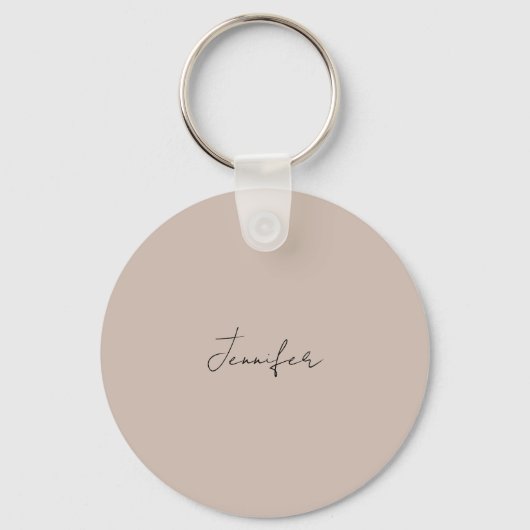 Porte-clés Calligraphy Elegant Plain Simple Name (Recto)