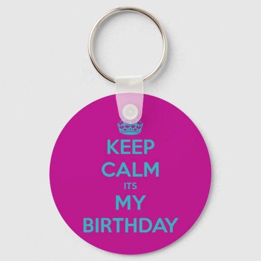 Porte-clés Calme c'est mon anniversaire (Recto)