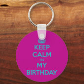 Porte-clés Calme c'est mon anniversaire (Recto)