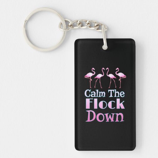 Porte-clés Calme Le Flamant rose Drôle De L'Arrivée (Devant)