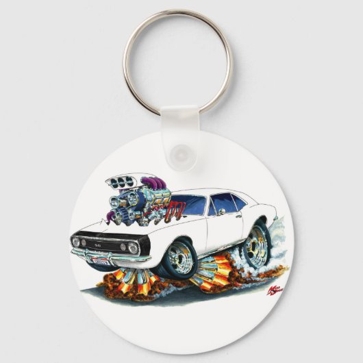 Porte-clés Camaro SS noir blanc 1967 (Recto)