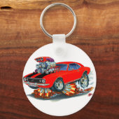 Porte-clés Camaro SS rouge-noir 1967 (Recto)