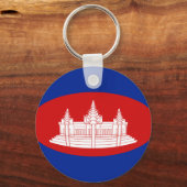 Porte-clés Cambodge Porte - clé du drapeau Fisheye (Recto)