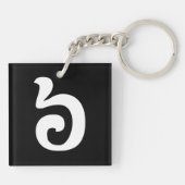 Porte-clés Cambodian Number 6 / Six / ៦ (Pram Muj) Khmer (Dos)