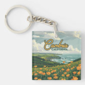 Porte-clés Cambria Californie Pies Fleurs Côte Pacifique (Devant)