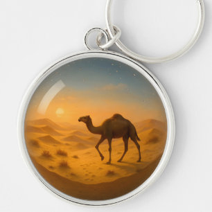 Porte-clés Camel du désert dans la sphère de verre Porte - cl