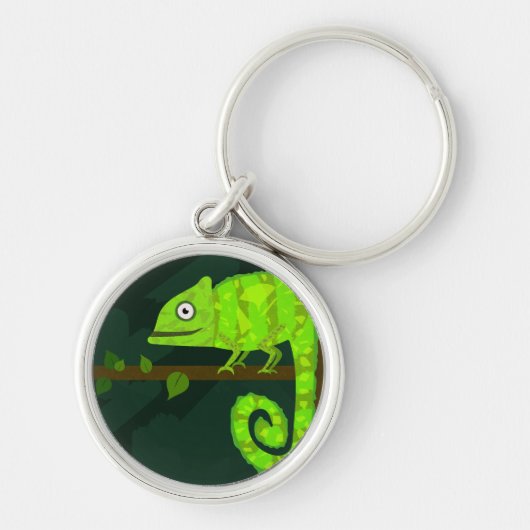 Porte-clés Caméléon mignon vert (Devant)
