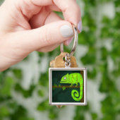 Porte-clés Caméléon mignon vert (main)
