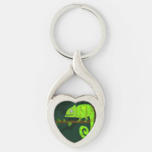 Porte-clés Caméléon mignon vert