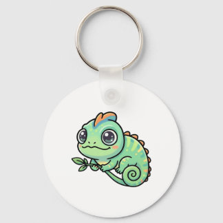 Porte-clés Caméléon Vert Bébé Mignon