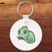 Porte-clés Caméléon Vert Bébé Mignon (Recto)