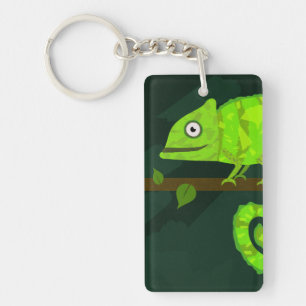 Porte-clés Caméléon vert mignon
