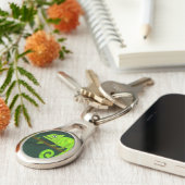 Porte-clés Caméléon vert mignon (Côté )