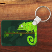 Porte-clés Caméléon vert mignon (Recto)