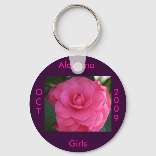 Porte-clés Camelia rose (Recto)