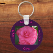 Porte-clés Camelia rose (Recto)