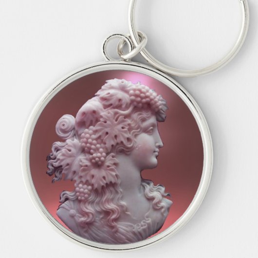 PORTE-CLÉS CAMEO ANTIQUE, DAME AUX RAISONS ET AUX GRAPEVINES (Devant)