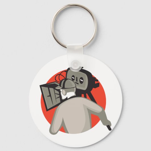 Porte-clés caméra vidéo de l'équipe de tournage (Recto)