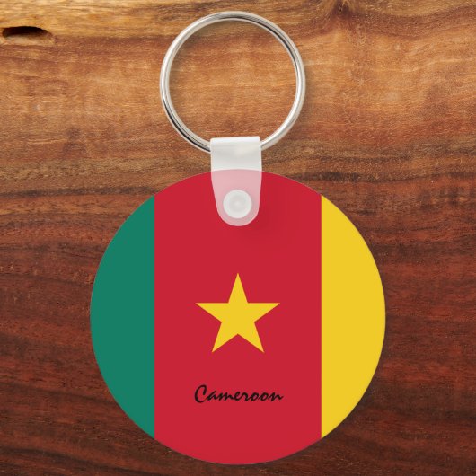 Porte-clés Cameroun Drapeau & patriotes du Cameroun / sports (Recto)