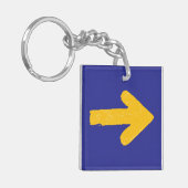 Porte-clés Camino de Santiago Porte - clé, Arrow Jaune & Shel (Devant gauche)