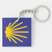 Porte-clés Camino de Santiago Porte - clé, Arrow Jaune & Shel (Dos)