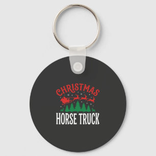 Porte-clés Camion à chevaux de Noël Santa Sleigh