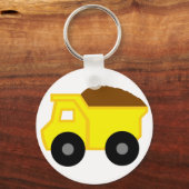 Porte-clés Camion à vidange jaune (Recto)