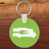 Porte-clés Camion alimentaire : Côté/Fourche (vert) (Recto)