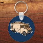 Porte-clés Camion alimentaire : de base (crème) (Recto)