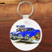 Porte-clés Camion bleu-blanc El Camino 1970 (Recto)