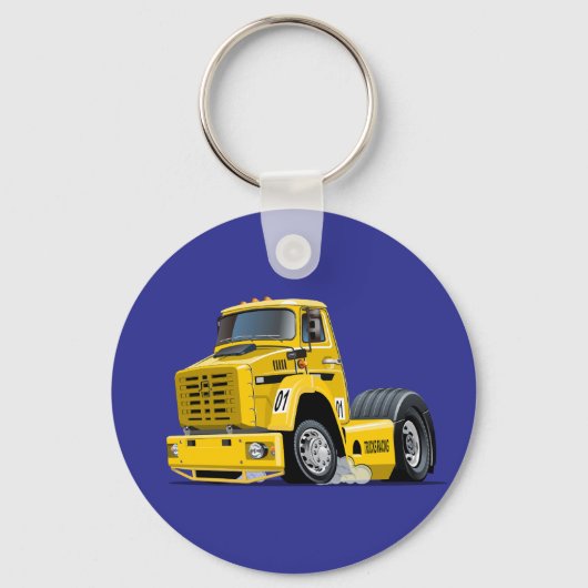 Porte-clés camion de course de dessin animé (Recto)