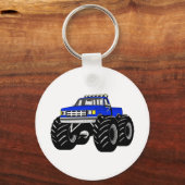 PORTE-CLÉS CAMION DE MONSTRE BLEU (Recto)