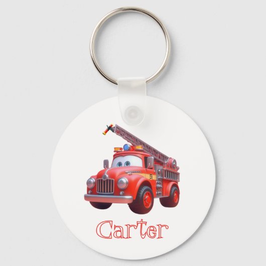 Porte-clés Camion de pompiers mignon (Recto)