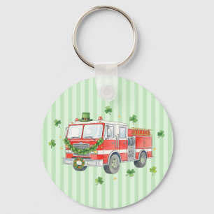 Porte-clés Camion de pompiers moderne de la Saint-Patrick