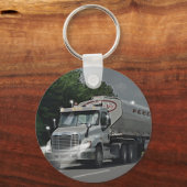 Porte-clés Camion gris de réservoir d'alimentation de bétail (Recto)