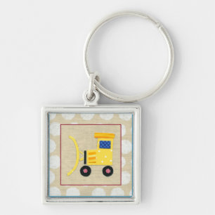 Porte-clés Camion jaune de bouteur de jouet par Chariklia