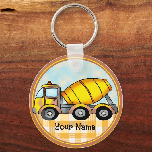 Porte-clés camion malaxeur à ciment (Recto)