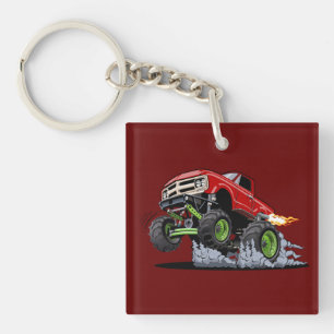 Porte-clés Camion monstre de dessin animé