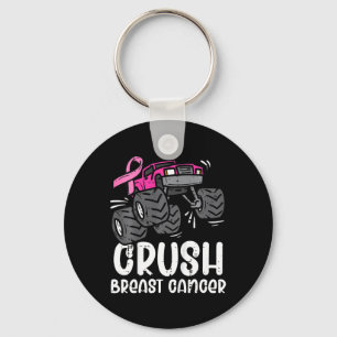 Porte-clés Camion Monstre Rose Enfant Sensibilisation Cancer 