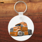 Porte-clés Camion Peterbilt Orange (Recto)