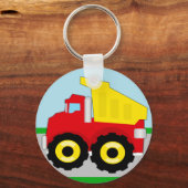 Porte-clés Camion-poubelle de construction pour enfants (Recto)