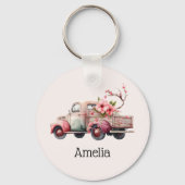 Porte-clés Camion Vintage rose (Verso)