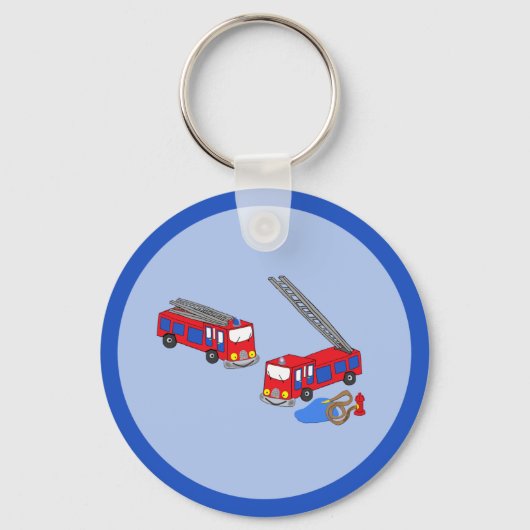 Porte-clés Camions pompiers rouges (Recto)