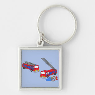 Porte-clés Camions pompiers rouges