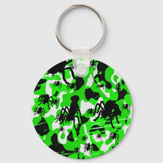 Porte-clés Camo Araignée Verte (Recto)