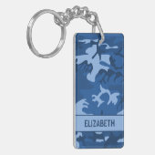 Porte-clés Camo bleu personnalisé (Devant gauche)