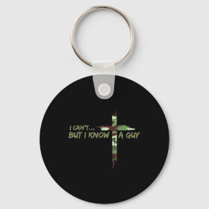 Porte-clés Camo Cant Mais Je Connais Un Type Jesus Cross Funn