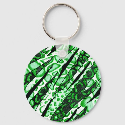 Porte-clés Camo de peau de serpent vert (Recto)