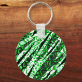 Porte-clés Camo de peau de serpent vert (Recto)